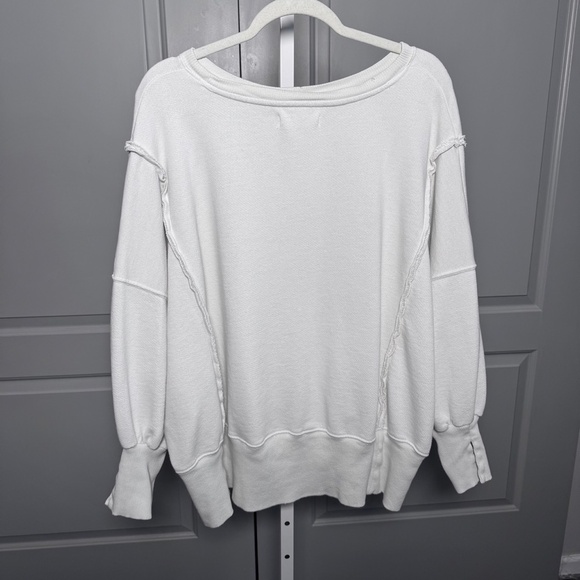 Free People We the Free Camden sweatshirt  off white - Small - Picture 9 of 10